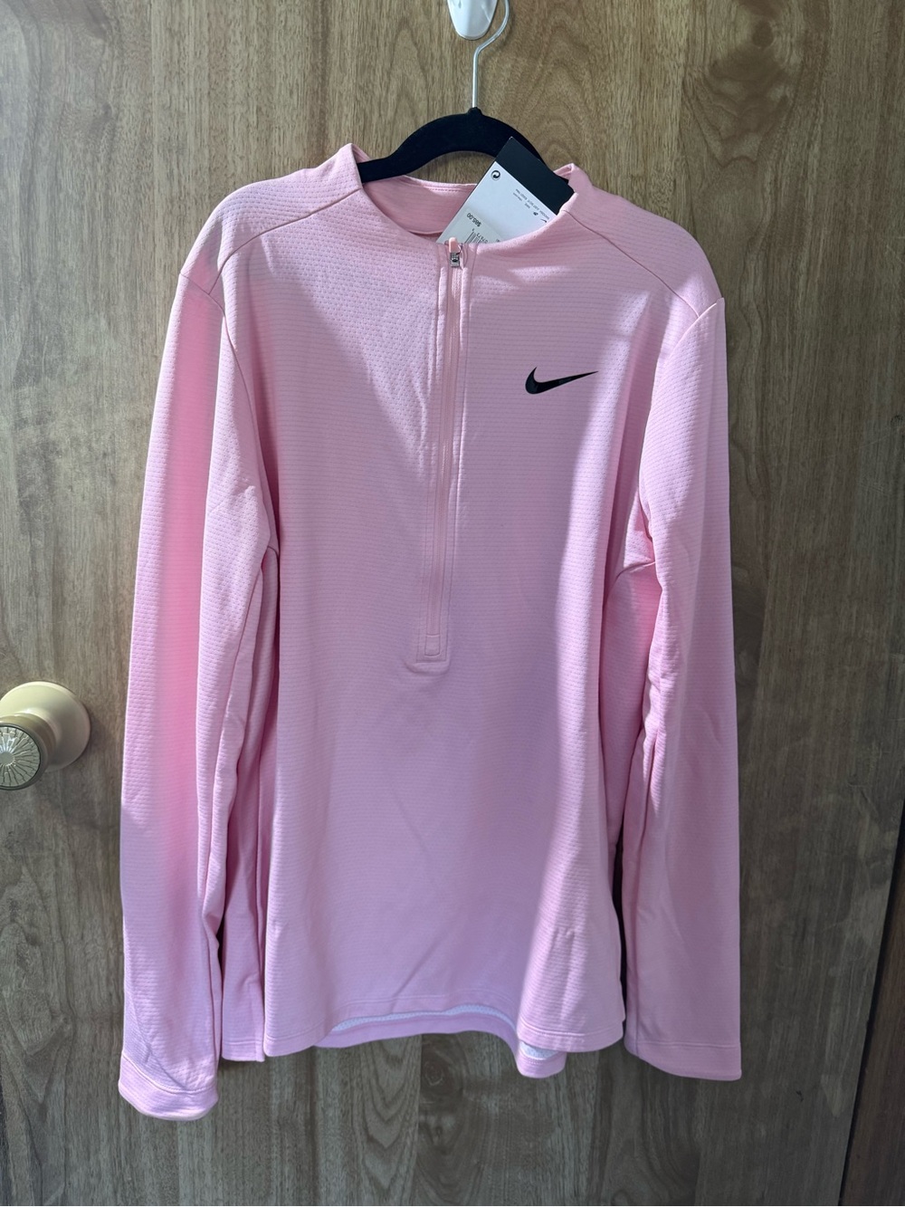 Nike Pink UPF 40+ Quarter-Zip Performance Top